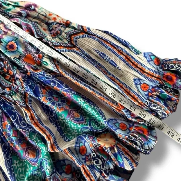 JOHNNY WAS Saba Long-Sleeve Abstract-Print Dress Coverup Size Large - Picture 12 of 15